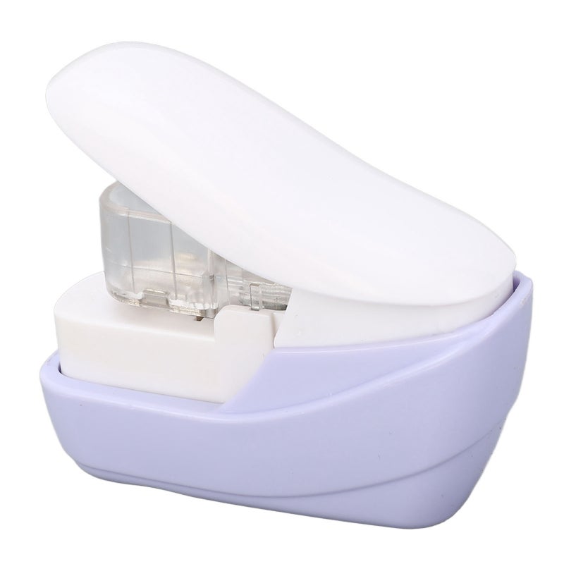 Stapleless Stapler Hand Press Crimper Paper Stapling Machine for Home School Office 4 Pages Binding Capacity Purple - Image 3