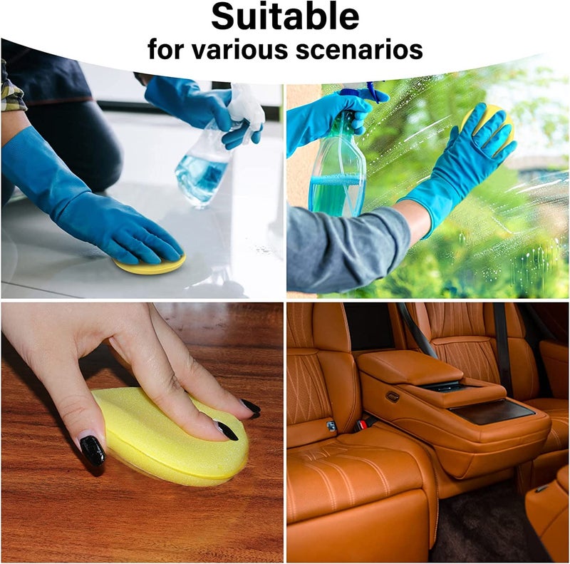 AUTO PLUS Applicator Pad | 2 in 1 Foam Applicator Pad | Wax applicator | Durable & Washable Car Polish Sponge | Ultra-Soft Applicator Sponge 11cm/4.5" Diameter (Pack of 3Pcs) - Image 2