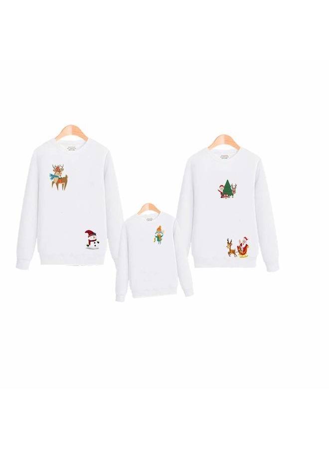 Adonisaon XMAS Patches Christmas Heat Transfer Iron on Appliques for Jackets T-Shirt Jeans Pillow Backpacks Clothes Decorations Sticker with Santa Claus Snowman Elk Animals Candies Trees Design 4PCS Party Favor - Image 4