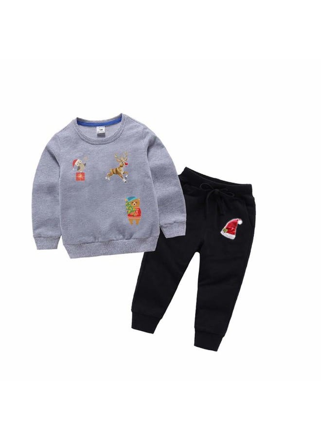 Adonisaon XMAS Patches Christmas Heat Transfer Iron on Appliques for Jackets T-Shirt Jeans Pillow Backpacks Clothes Decorations Sticker with Santa Claus Snowman Elk Animals Candies Trees Design 4PCS Party Favor - Image 2