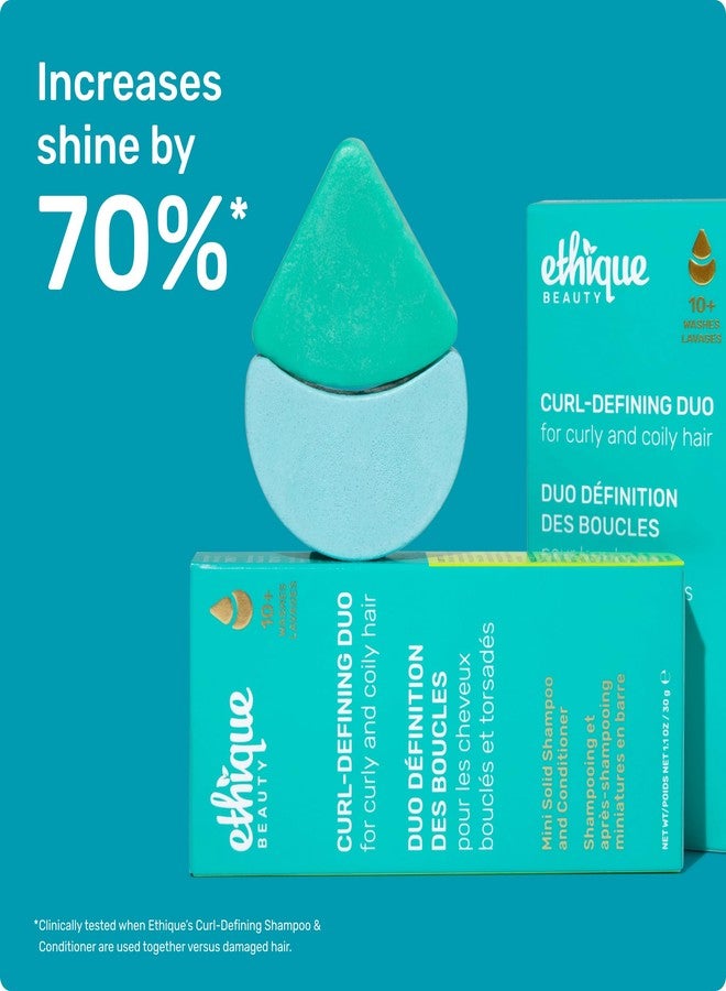 Ethique Beauty Mini Sampler Solid Shampoo & Conditioner Bar Set - Curl-Defining Shampoo & Conditioner with Shea Butter - Plastic-Free, Cruelty-Free, Vegan - Travel Size - 2 Pack - Image 4