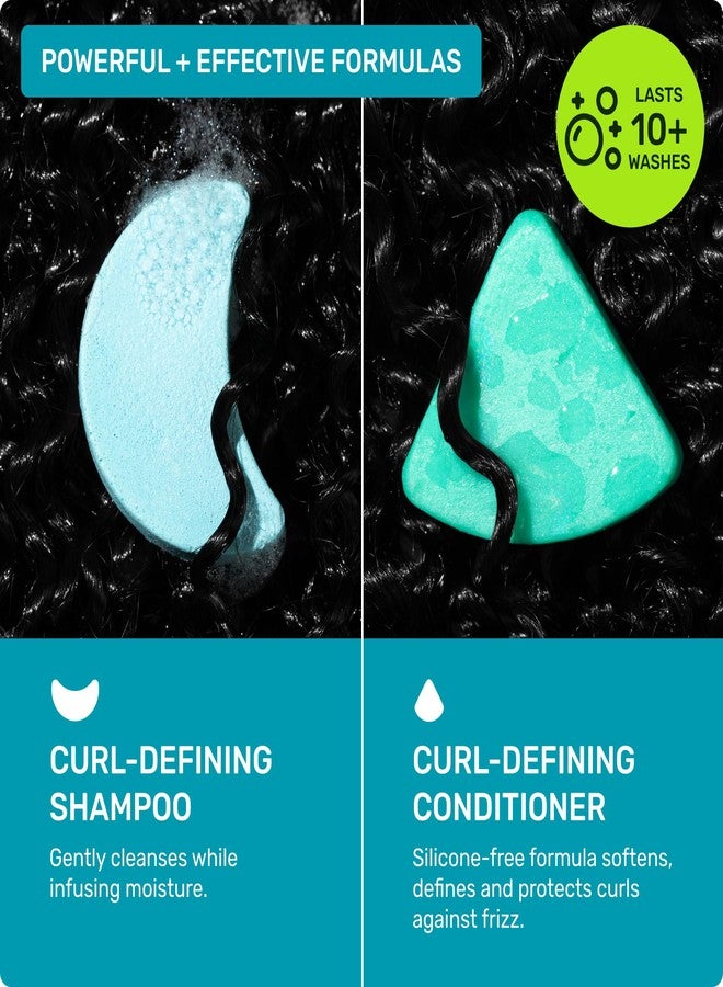 Ethique Beauty Mini Sampler Solid Shampoo & Conditioner Bar Set - Curl-Defining Shampoo & Conditioner with Shea Butter - Plastic-Free, Cruelty-Free, Vegan - Travel Size - 2 Pack - Image 2