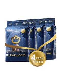 Babycare Babycare - Royal Baby Diapers, Size 2 (4–8 Kg), Super Mega Pack of 4 (232 Pieces), BPA-Free, Non-Toxic, Soft and Breathable, Ultra-Absorbent, Leak-Proof, Hypoallergenic, Gentle on Baby Skin, Secure Fit, Ideal for Infants, Long-Lasting Dryness, Easy to Change, Comfortable for Day and Night Use, Dermatologist-Tested  - Image 1