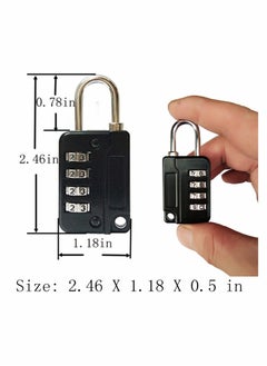 Excefore Luggage Locks, 5 Pcs Travel Suitcase Lock, 4 Digit Combination Padlocks for School Gym Lockers, Tool Boxes, Fences, Buckle Cabinets, Safe Resettable Combination Lock  - Image 5