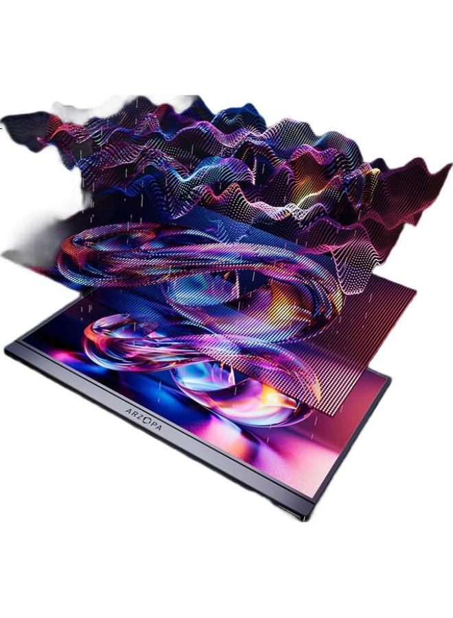 ARZOPA شاشة محمولة أروزوبا 16.1 بوصة 100% SRGB، شاشة توسيع مباشرة للكمبيوتر والهاتف المحمول، شاشة عرض ثانوية لنظام سويتش، رمادي فضائي A1C - Image 2