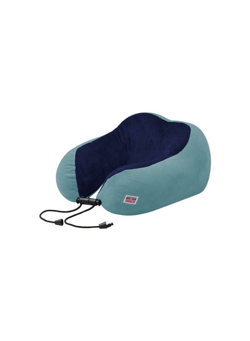 BRITISH TOURISTER Travel Pillow, Memory Foam, Airplane Neck Pillow Sky Blue - Image 1