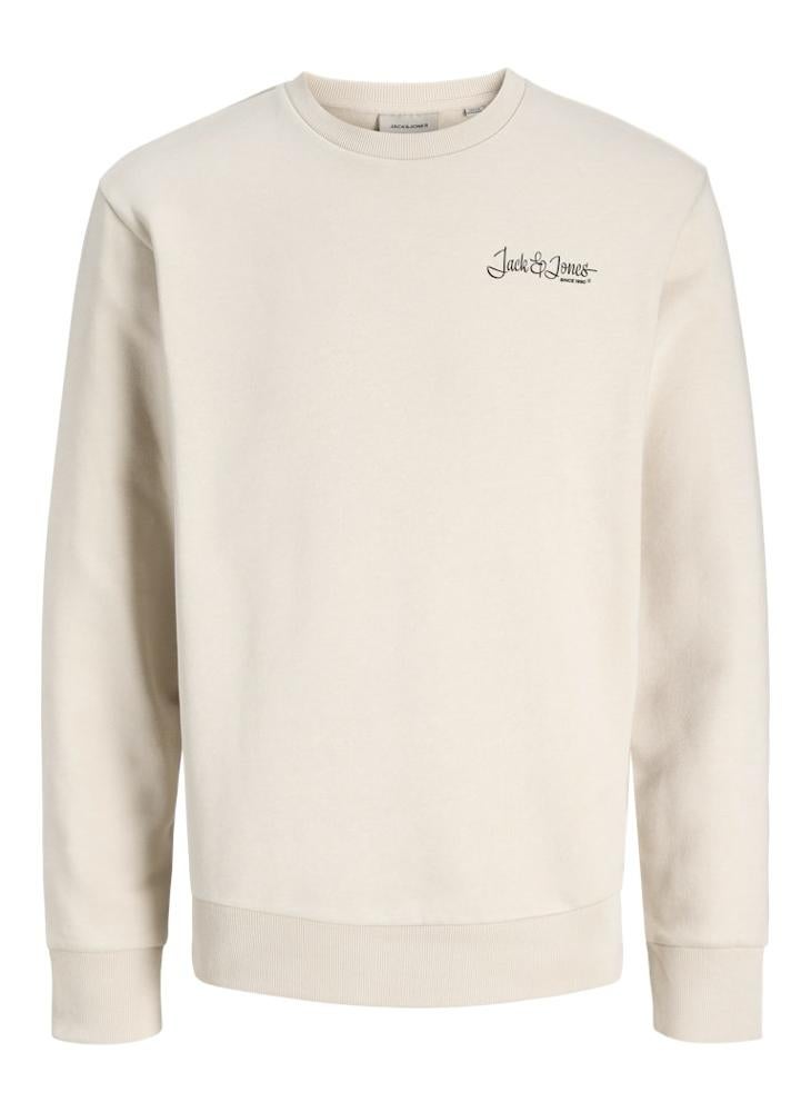 جاك اند جونز سويت شيرت مزين بالشعار بياقة دائرية بقصة عادية - Image 5