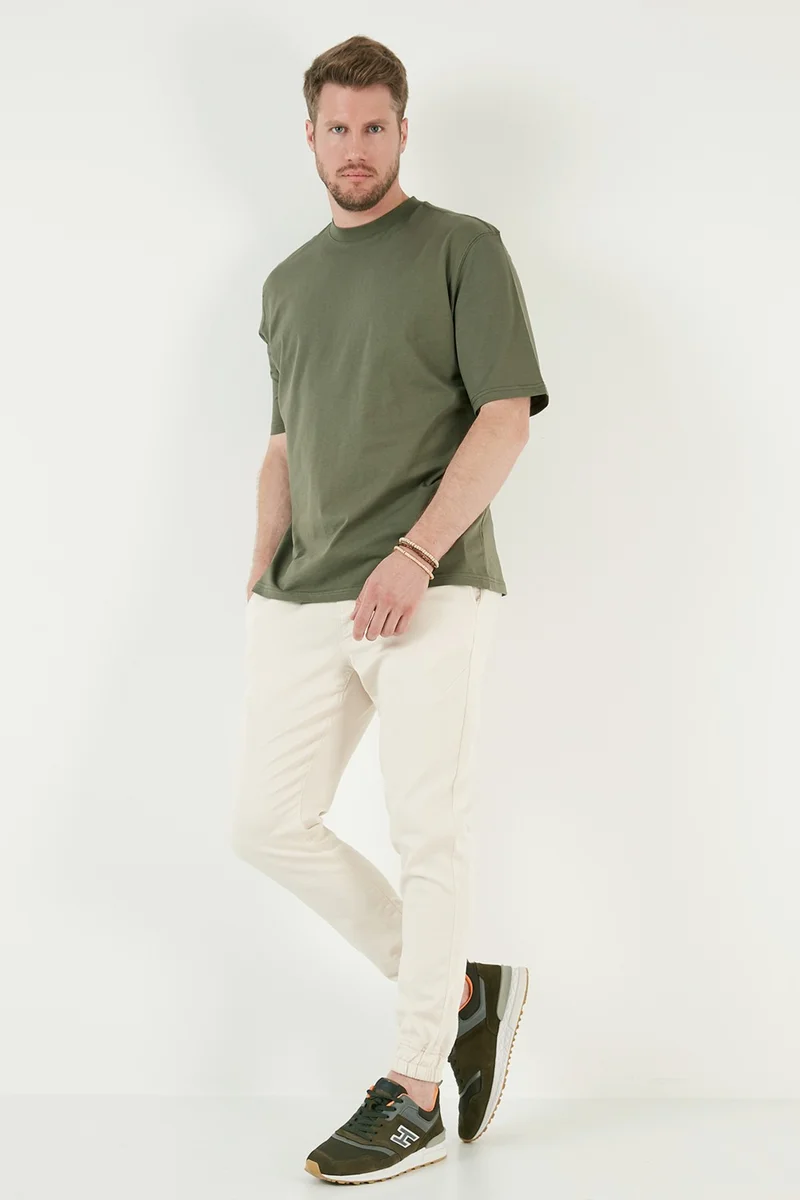Buratti Cotton Oversize Crew Neck Basic T Shirt Men's T Shirt 5902365