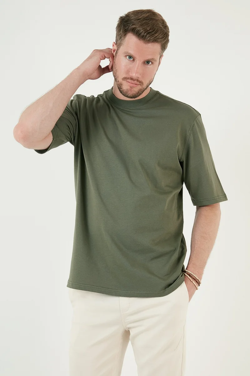Buratti Cotton Oversize Crew Neck Basic T Shirt Men's T Shirt 5902365