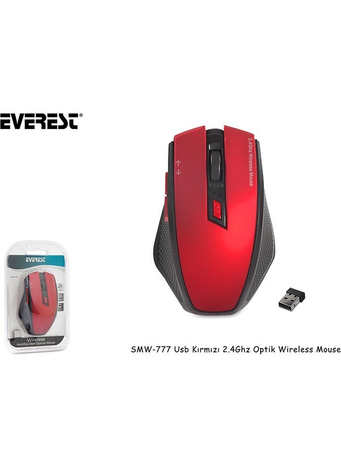 Everest SMW-777 Usb Red 2.4Ghz Optical Wireless Mouse  - Image 5