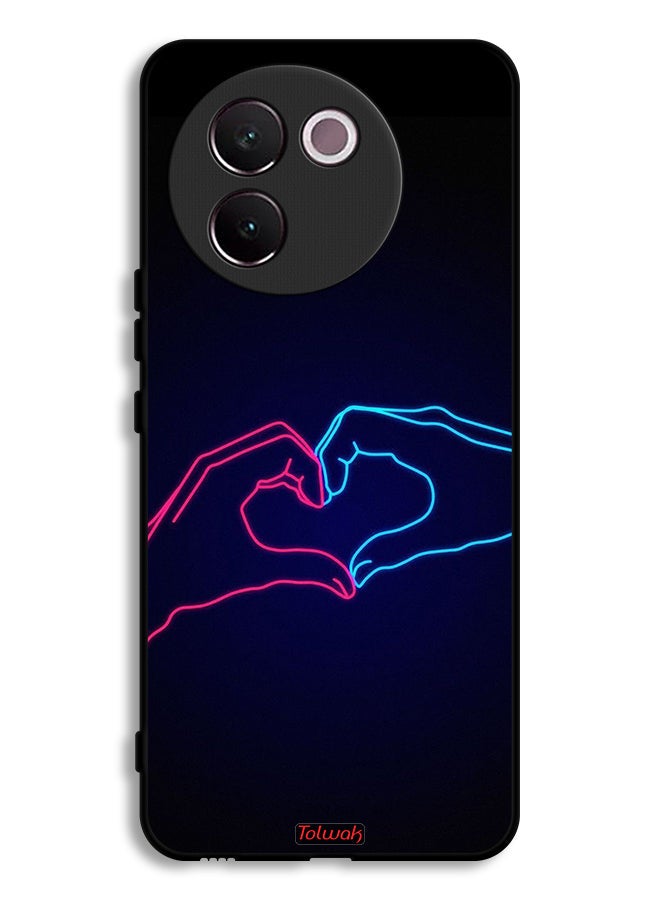 Tolwak Vivo V30e 5G Protective Case Cover Touching Hand Making Heart - Image 1