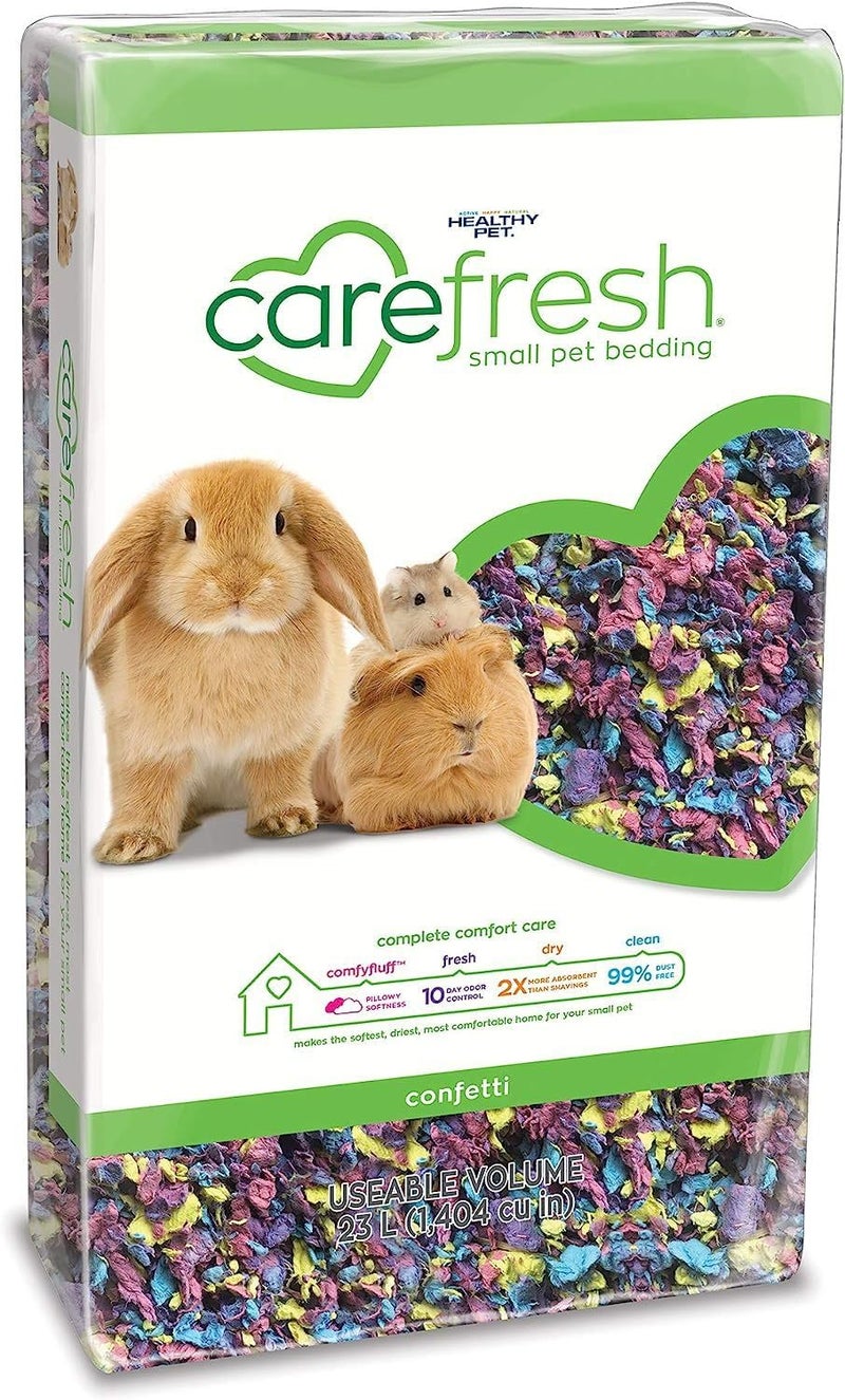 Carefresh 99% Dust-Free Confetti Natural Paper Small Pet Bedding with Odor Control, 23 L - Image 1