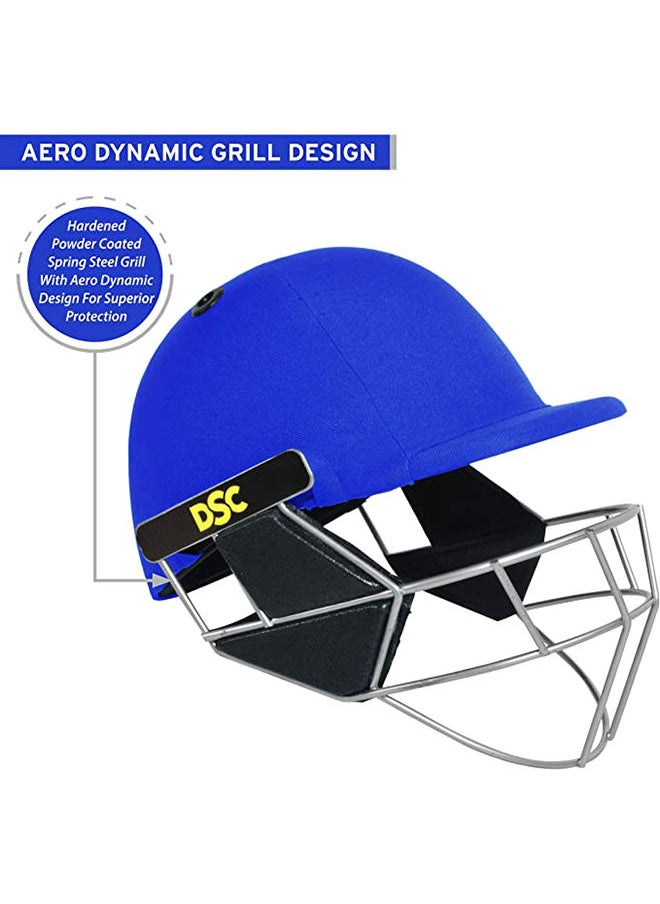 DSC SCUD Cricket Helmet | Royal Blue | Size: Large | For Men & Boys | Fixed Spring Steel Grill | Adjustable Back Support Strap | Removable and washable sweatband | Lightweight  - Image 5