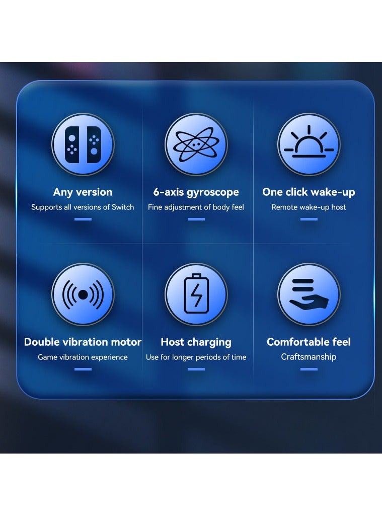 Wireless Controller for Nintendo Switch, L/R Controllers Replacement Compatible with Nintendo Switch/Lite/OLED, Joystick with Wake-up/Screenshot/Dual Vibration/Motion Control Function With RGB light - Image 2