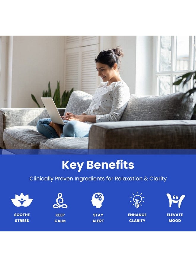 NutraChamps NutraChamps Calm Gummies, Stress Gummies Supplement with Ashwagandha, L-Theanine, GABA, Vitamin B6 & Lemon Balm, Supports Mood, Focus & Stress Relief, Natural Berry, 90 Gummies - Image 2