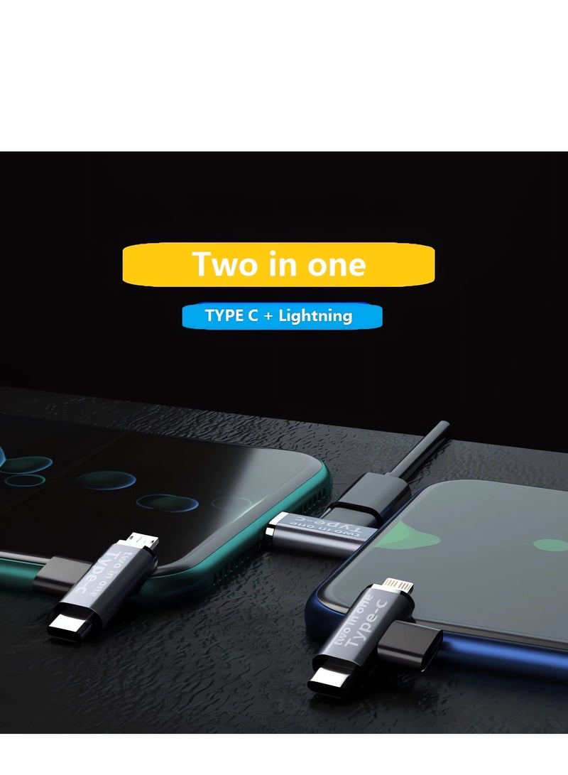 SYOSI USB C to Lightning Adapter, 3 in 1 Lightning to Type C Adapter Support Car Fast Charger Adapter Compatible with iPhone 14 Pro Max/13/12/11/X/XR/XS/8/7/6 iPad - Image 4