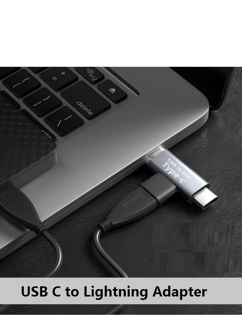 SYOSI USB C to Lightning Adapter, 3 in 1 Lightning to Type C Adapter Support Car Fast Charger Adapter Compatible with iPhone 14 Pro Max/13/12/11/X/XR/XS/8/7/6 iPad - Image 3