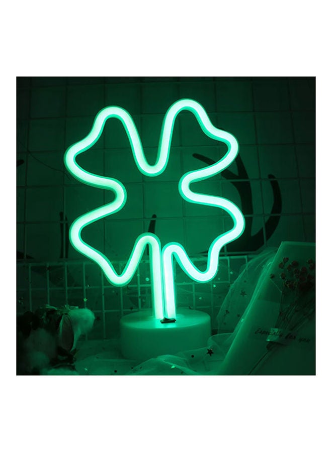 NIBEMINENT Four-Leaf Clover Romantic LED Decorative Lamp Night Light For Wedding Party Bedroom Green 41 x 24 8centimeter