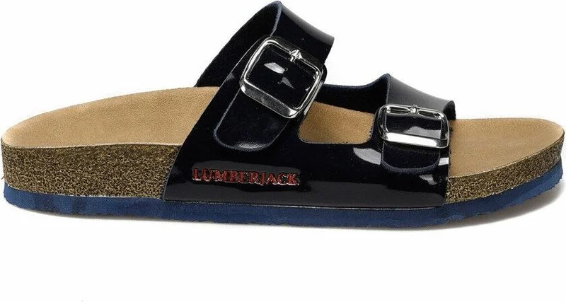 LUMBERJACK Mendy Laci Patent Leather Comfort Casual Unisex Slippers