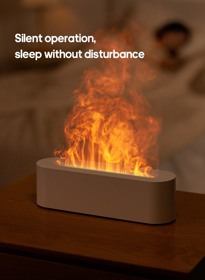 Colorful Flame Fire Diffuser Humidifier, 7 Colors Changing Oil Diffuser, Ultra-Quiet Aroma Essential Oils Aromatherapy Diffusers for Large Room, Bedroom, Office(Timeable, Waterless Auto off-150ml)  - Image 2