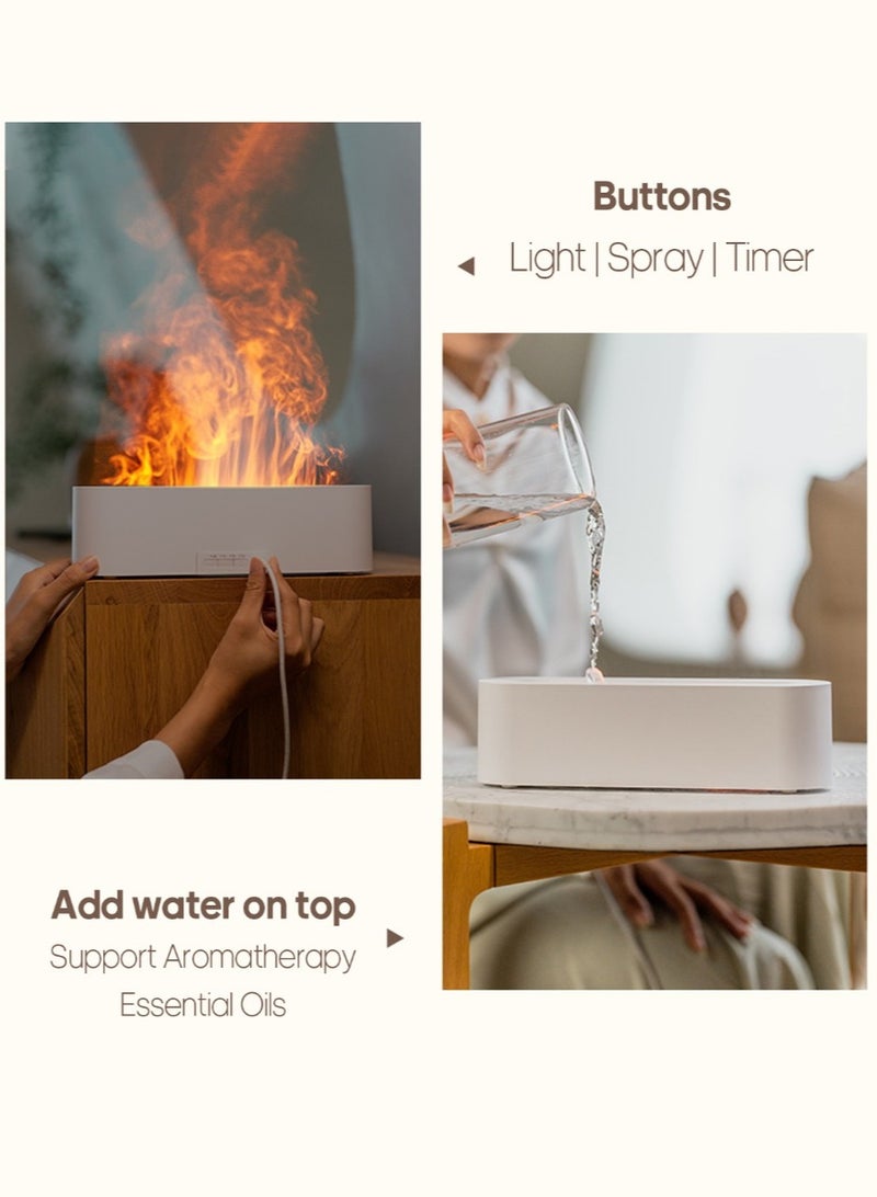 Colorful Flame Fire Diffuser Humidifier, 7 Colors Changing Oil Diffuser, Ultra-Quiet Aroma Essential Oils Aromatherapy Diffusers for Large Room, Bedroom, Office(Timeable, Waterless Auto off-150ml)  - Image 3