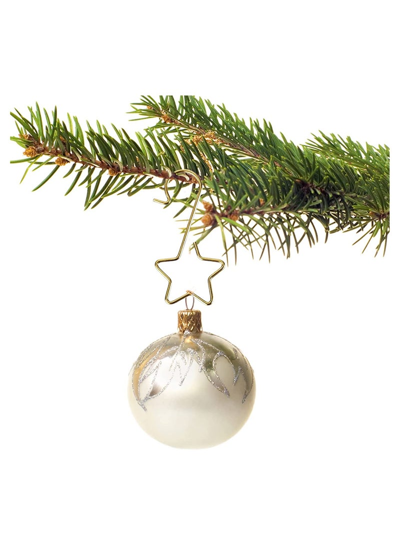 Luckam 100 Pieces Festival Ornament Hooks Star lovely Hangers for Party Decor Bauble Tree Decoration - Image 3