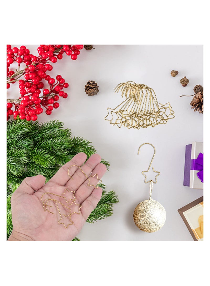 Luckam 100 Pieces Festival Ornament Hooks Star lovely Hangers for Party Decor Bauble Tree Decoration - Image 5