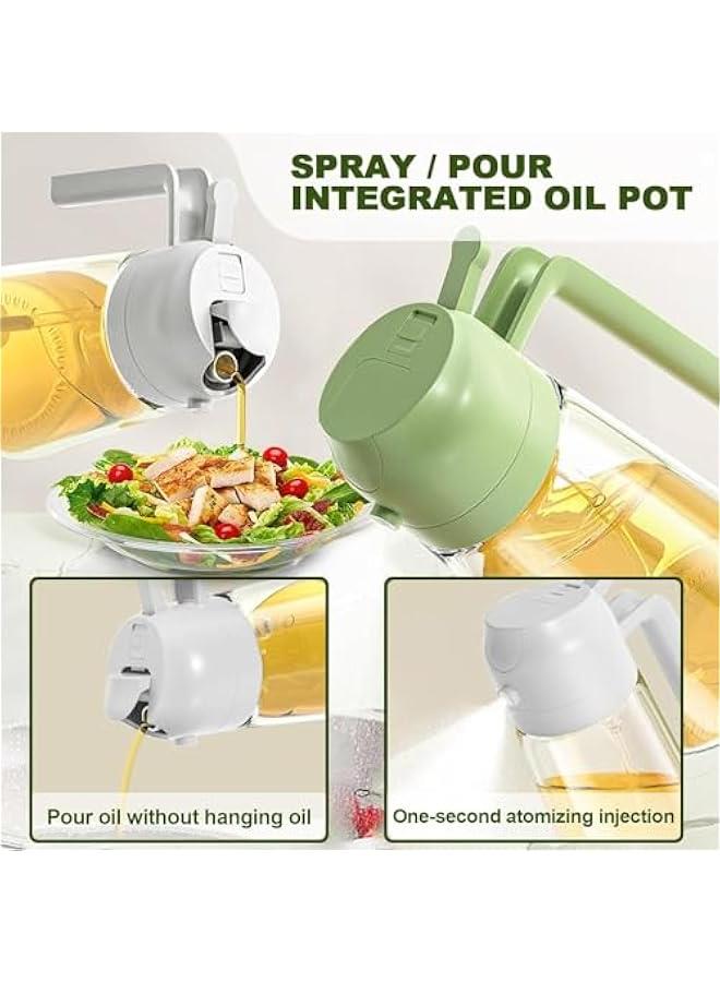 HOOKOR Oil Sprayer for Cooking, 2 in 1 Oil Sprayer for Cooking, 470ml/16oz Glass Oil Spray Bottle with Pourer, Cooking Oil Spray Glass for Used for Air Fryer, Baking, Grilling ﻿ (White) - Image 4