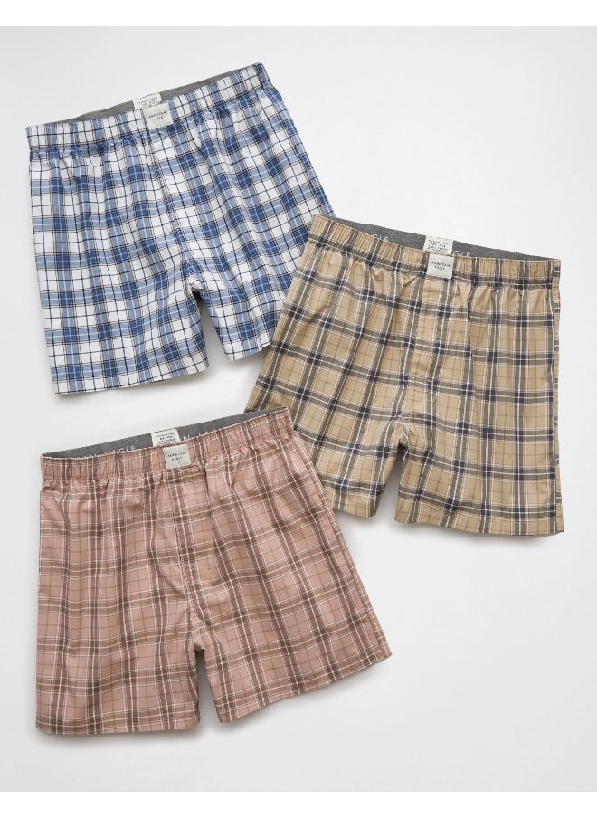 American Eagle AEO Men's Stretch Boxer Short 3-Pack 