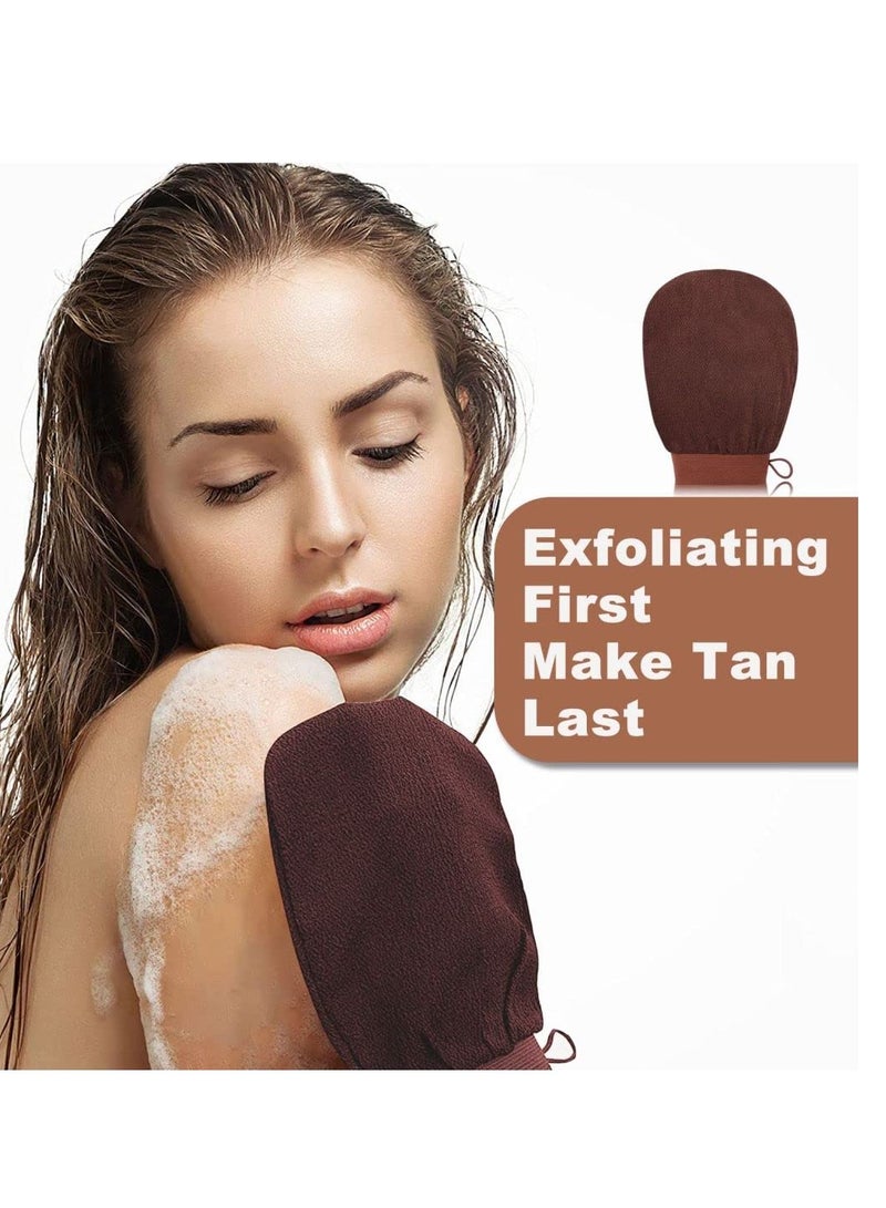 Sanfery Self Tanning Mitt Applicator Kit - Sanfery 5 Pack Tanning Mitts Self Tanner Mitt Applicator Kit Self Tan Mitt Kit with Tanning Glove, Back Applicator, Mini Tan Mit, Exfoliating Mitt, Brush  - Image 5
