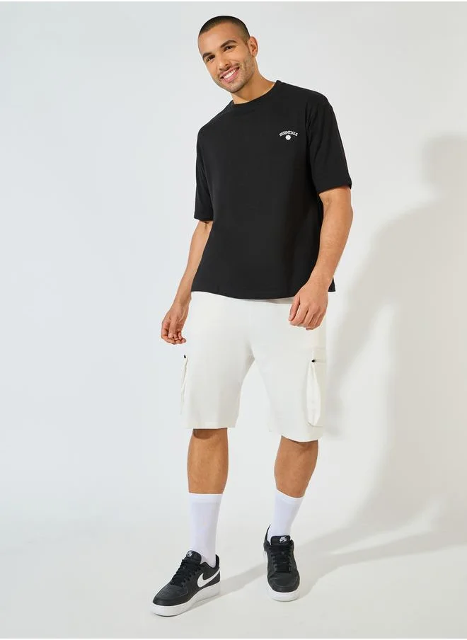 Styli Oversized Solid Cargo Shorts