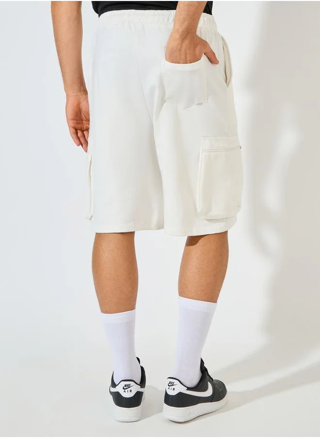 Styli Oversized Solid Cargo Shorts