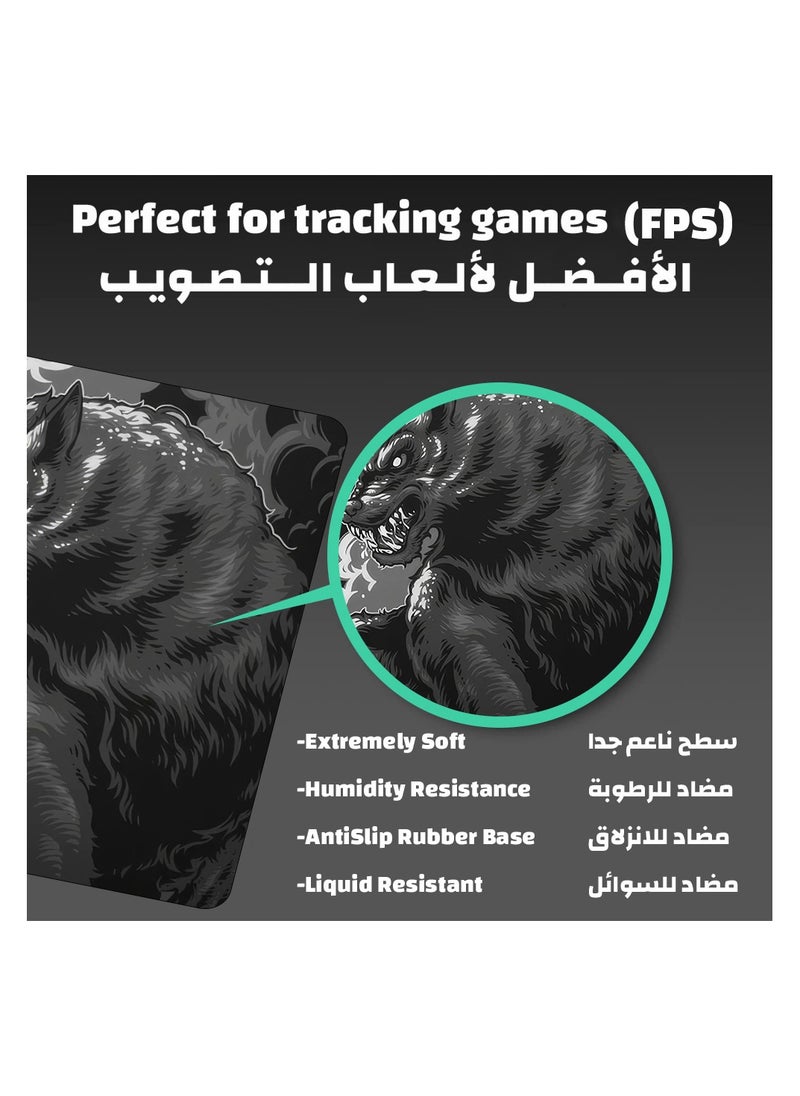 ياسا - ماوس باد كبير جدا من ياسا مقاس 100*50 سم بتصميم جرافيك جميل جدا مع خاصية منع الانزلاق يكفي للفأرة والكيبورد وحواف مخيطه ومضاد للسوائل باتقان الدخاني - Image 1