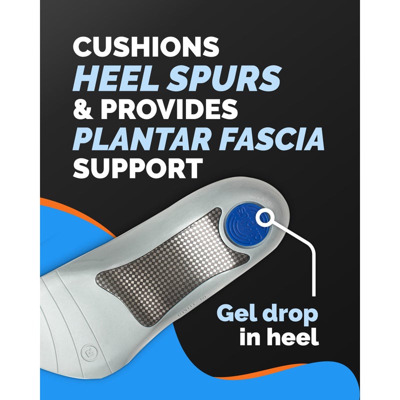 Airplus Plantar Fasciitis Orthotic 3/4 Length Shoe Insole- Foam Shell & Gel Heel - Deep Heel Cup, Full-Foot Arch Support - Soft Cushioning & Stability-APMA Certified-Fits Most Shoes & Boots - Unisex - Image 3