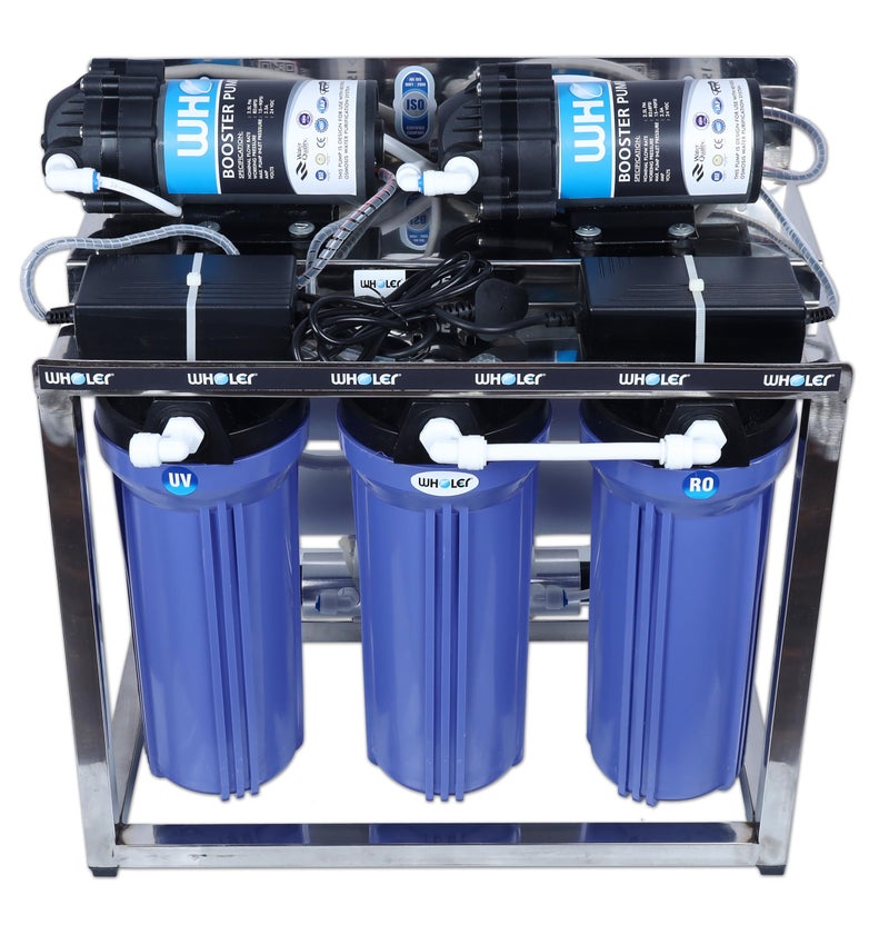WHOLER 25 LPH Commercial RO Water Purifier Plant with fully Automatic and Tds Adjuster, POST CARBON Full Stainless Steel Body -Double Pump Purification 25LPH RO +TDS + POST CARBON (Double pump) - Image 2