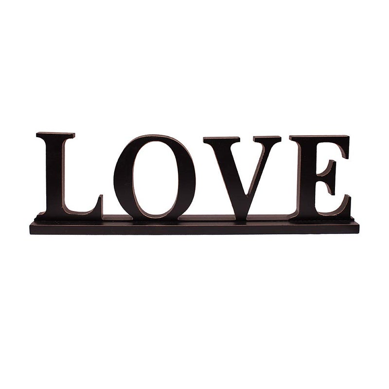 Love Sign for Home Decor Wooden love Block Letters Rustic Tabletop Words Decor Love