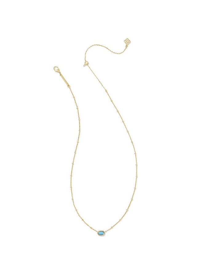 Kendra Scott Kendra Scott Mini Elisa 14k Gold-Plated Satellite Short Pendant Necklace in Turquoise, Fashion Jewelry for Women  - Image 2