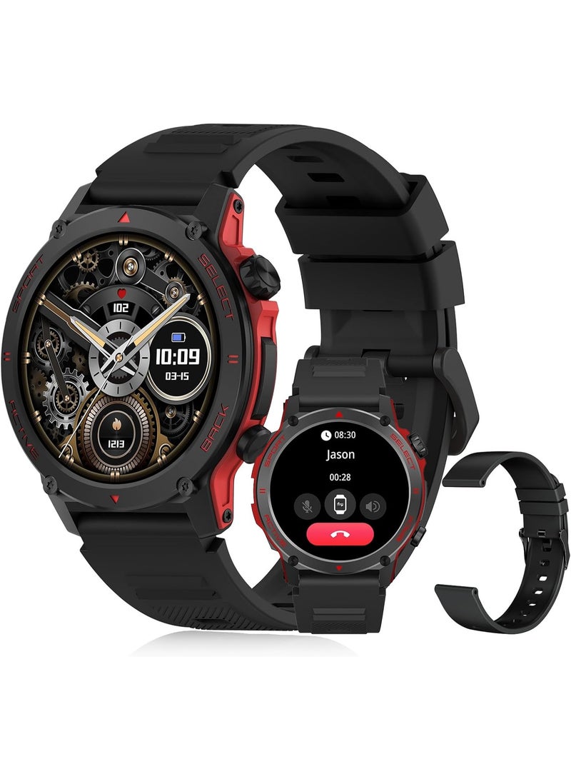 PEJE ZW13-AMD Smartwatch - 1.43" AMOLED,Smart Watches for Men,Muslim Prayer Alerts,SpO2/Heart Rate/Sleep Monitor,120+ Sports Modes,IP68 Waterproof,Bluetooth Calls + Extra Strap, iOS/Android.(Black) - Image 1