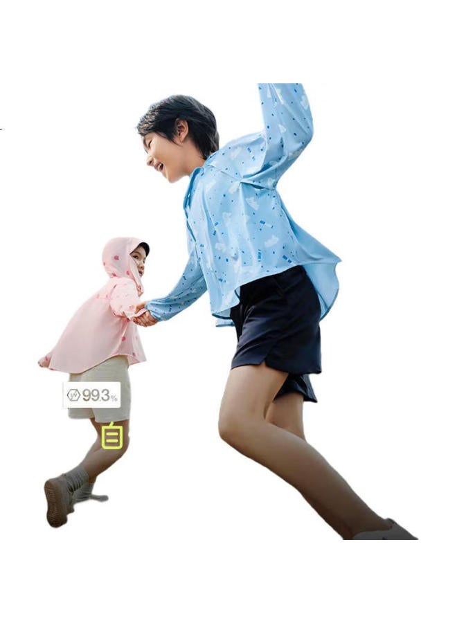 Beneunder Jiaoxia Children'S Sun Protection Clothing, Sun Protection Jacket, Cape For Boys And Girls, Cool And Breathable, Sun Protection Al41324, Sky Dream, 120 - Image 1