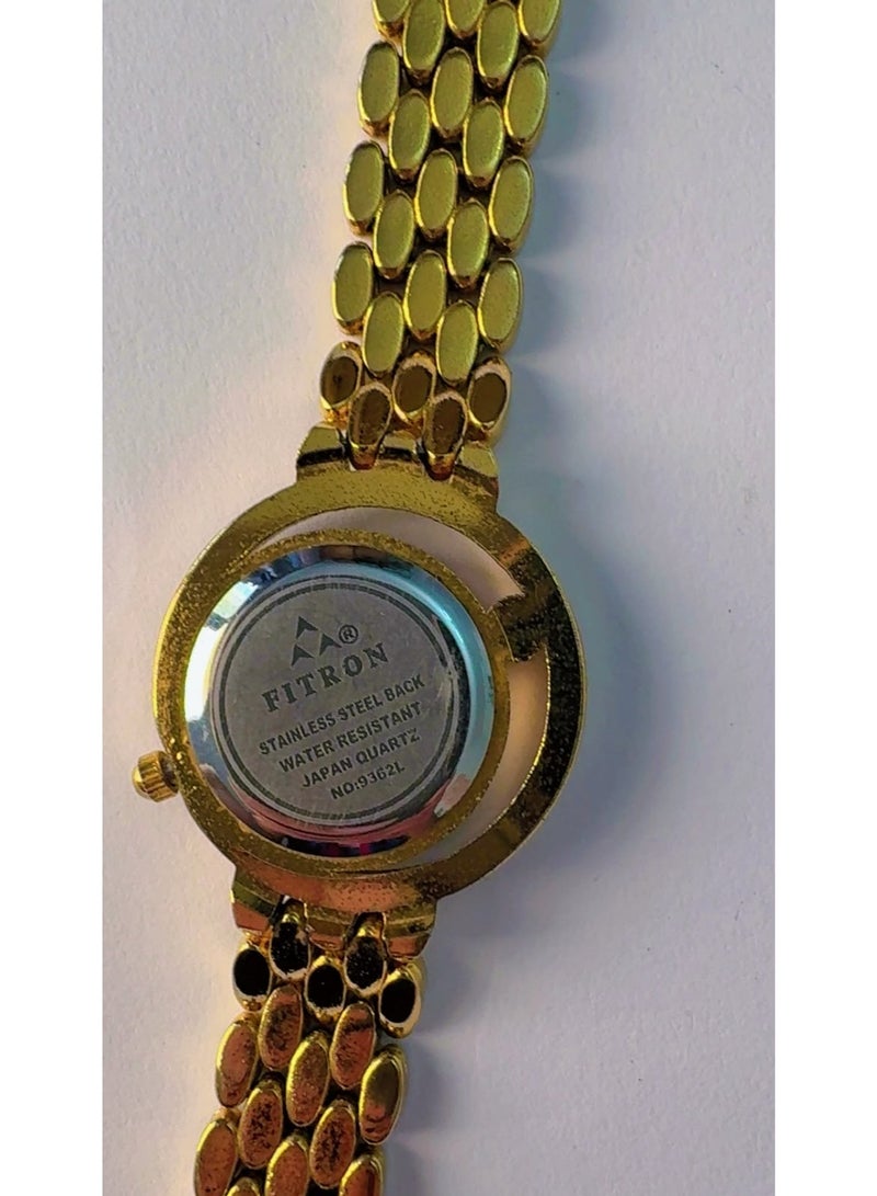 Fitron Gold-Plated Crystal Studded Women’s Quartz Watch (9362L) – Pre-Owned, Excellent Mint Condition (Looks Brand New) - Image 5