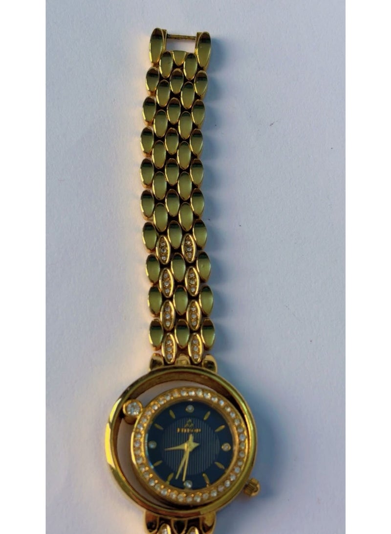 Fitron Gold-Plated Crystal Studded Women’s Quartz Watch (9362L) – Pre-Owned, Excellent Mint Condition (Looks Brand New) - Image 4