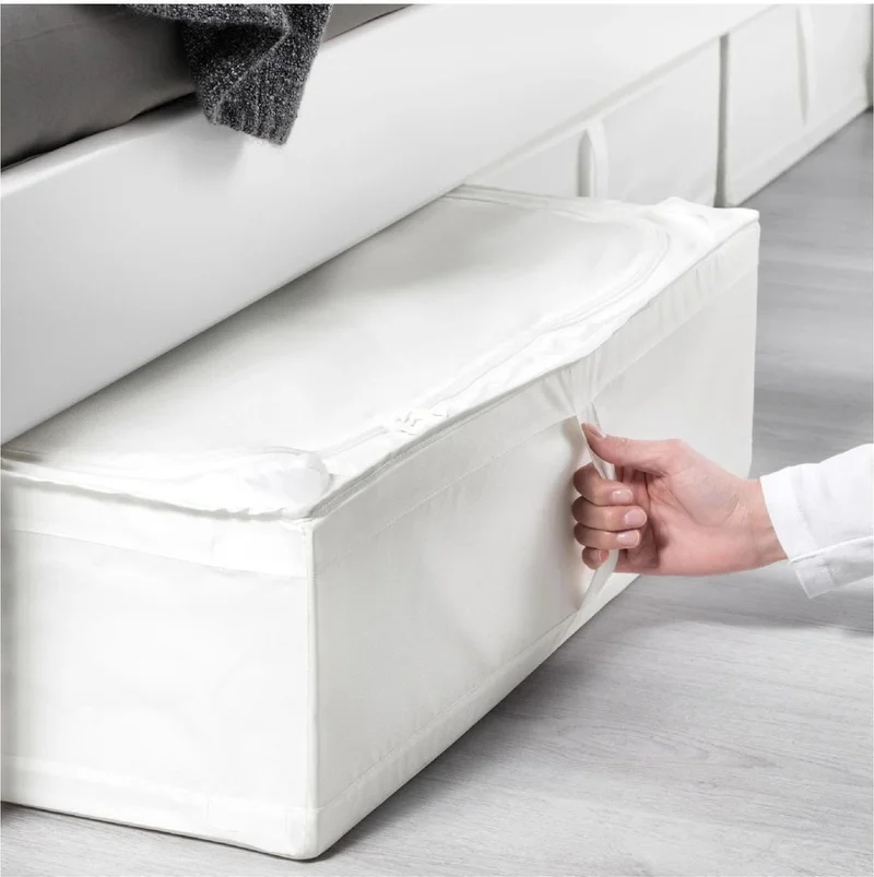 Ikea Skubb White Storage Bag 65X53X19 cm Foldable Storage Organizer Box Storage Bag Under Bed Clothes Storage