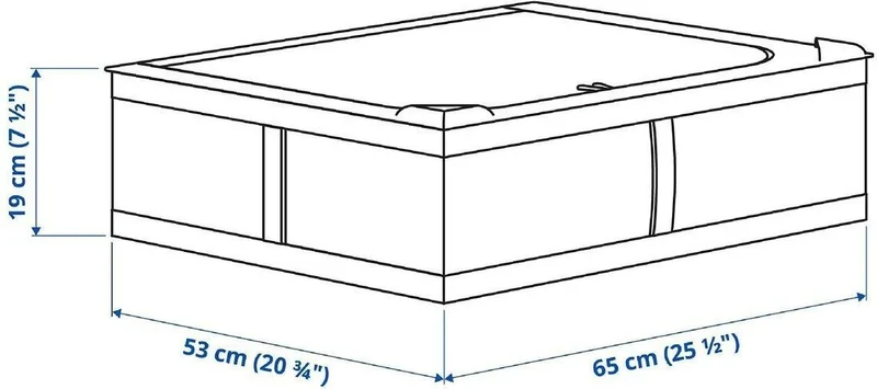 Ikea Skubb White Storage Bag 65X53X19 cm Foldable Storage Organizer Box Storage Bag Under Bed Clothes Storage