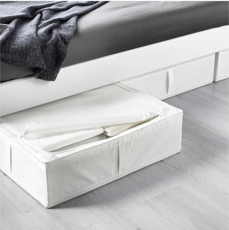 Ikea Skubb White Storage Bag 65X53X19 cm Foldable Storage Organizer Box Storage Bag Under Bed Clothes Storage
