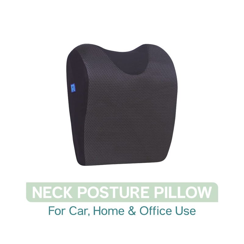 Back Good Car Neck Rest Pillow | 5-Year Warranty | Premium Ortho Designed Memory Foam Neck Support Cushion | Ergonomic Neck & Shoulder Support | Neck & Cervical Pain Relief, Car Seat (Grey) - Image 2