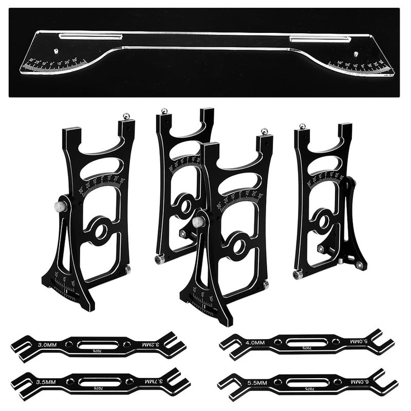 Pothyes Hobby Details RC Aluminum Alloy Off Road Buggy Chassis Setup System Set Adjustment Ruler for Traxxas Arrma losi 18 17 Rally Short Truck Electric OffRoad Car - Image 3