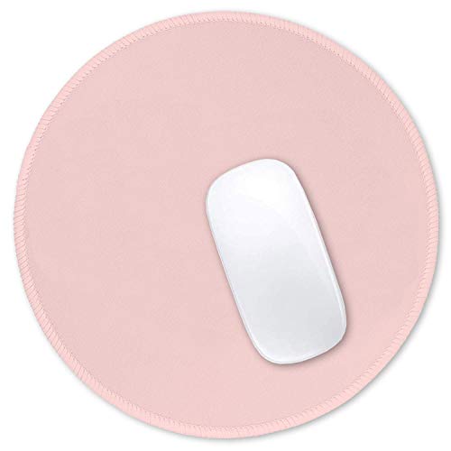 Hsurbtra Mouse Pad, Premium-Textured Small Round Mousepad 8.7 x 8.7 Inch Pink, Stitched Edge Anti-Slip Waterproof Rubber Pretty Cute Computer Mat for Office Home Gaming Laptop Men Women Kids - Image 1