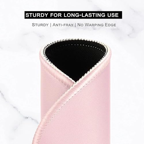 Hsurbtra Mouse Pad, Premium-Textured Small Round Mousepad 8.7 x 8.7 Inch Pink, Stitched Edge Anti-Slip Waterproof Rubber Pretty Cute Computer Mat for Office Home Gaming Laptop Men Women Kids - Image 4