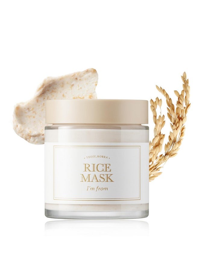 I'M FROM I'm from Rice Mask 3.88 Oz, Gentle Exfoliating Wash Off Facial Mask for Dull, Rough Skin, Pore Clearing, Remove Dead Skin Cells, Uneven Skin Tone, Smooth Skin, Moiustirinzg, Radiant  - Image 1