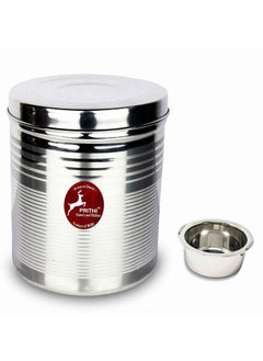 Prithi Home's and Kitchen Prithi Homes and Kitchen Stainless Steel Idli Dosa Batter Container with dosa CupFridge Storage ContainerMavu Dabba Capacity 6 litres  - Image 1